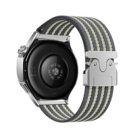 Huawei Watch GT 2 / GT 2 Pro / GT 3 / GT 4 / GT 5 / GT 5 Pro 46mm Uyumlu Mekanik Tokalı Hasır Kordon