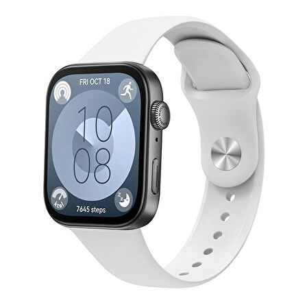 Huawei Watch Fit 4 Pro / Fit 4 / Fit 3 Uyumlu Suya Karşı Dayanıklı 8 kademeli Delikli Silikon Kordon