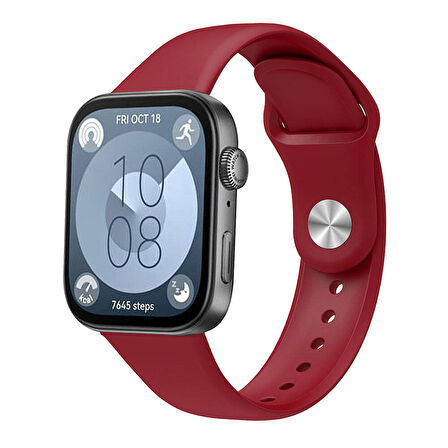 Huawei Watch Fit 4 Pro / Fit 4 / Fit 3 Uyumlu Suya Karşı Dayanıklı 8 kademeli Delikli Silikon Kordon