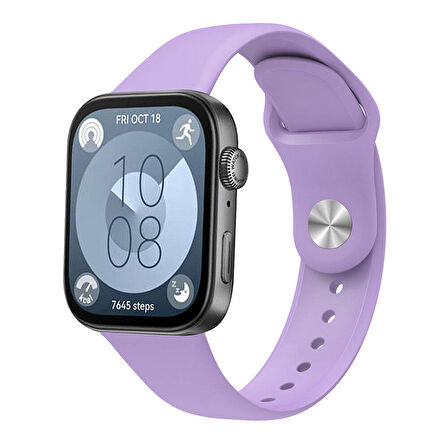 Huawei Watch Fit 4 Pro / Fit 4 / Fit 3 Uyumlu Suya Karşı Dayanıklı 8 kademeli Delikli Silikon Kordon