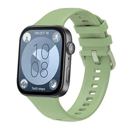Huawei Watch Fit 4 Pro / Fit 4 / Fit 3 Uyumlu Suya karşı dayanıklı Esnek Silikon Strap Kayış Kordon