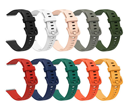 Huawei Band 7 Uyumlu Silikon Kordon Delikli Ayarlama Dizaynı, Soft ve pürüzsüz Kayış