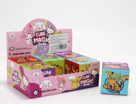 Pokemon Baskılı Zeka Küpü - Karakter Tasarımlı Küp Oyuncak Alk4010