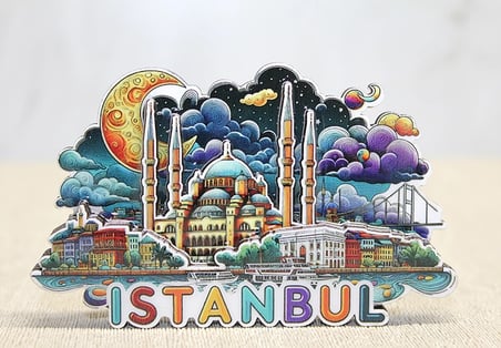 Ahşap İstanbul Temalı Magnet Alk4599