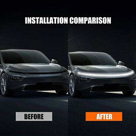 Chevrolet Rezzo Kaput Ledi, Gündüz Ledi, Silikon 150cm Beyaz