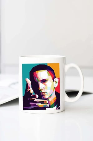 Eminem Hoodies Baskılı 330 ml Porselen Kupa Bardak (123472-4)