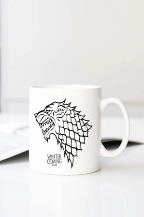 Game Of Thrones Baskılı 330 ml Porselen Kupa Bardak (123485-1)
