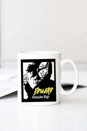 Edward Baji Baskılı 330 ml Porselen Kupa Bardak (123500-2)