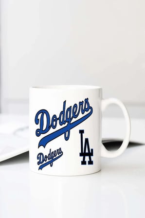 Dodgers Baskılı 330 ml Porselen Kupa Bardak (123549-1)