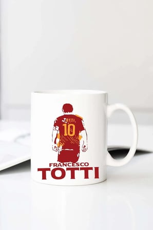 Francesco Totti 10 Baskılı 330 ml Porselen Kupa Bardak (123714-1)