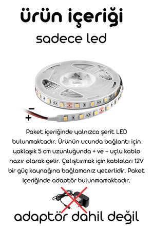 LumiDrive 2m 4000K Doğal Beyaz LED Şerit – 12V Araç İçi Aydınlatma, Kablolu, Kesilebilir, Yapışkanlı