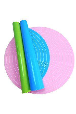 Kaydırmaz 30cm Hamur Açma Matı Yıkanabilir Silikon Mat Pasta Yapma Süsleme Hamur Açma Matı