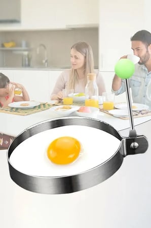 Paslanmaz Yumurta Pankek Kalıbı Yuvarlak Paslanmaz Şekil Verici Yumurta Hamur Kalıbı
