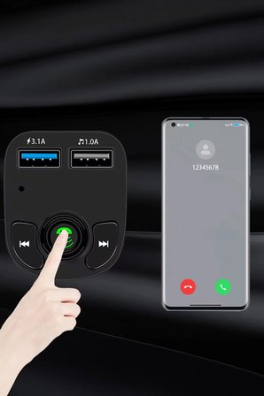 Radyo Üzerinden Bluetooth Bağlantı Sağlayan Şarj Çıkışlı USB Okuma FM Radyo Oynatıcı
