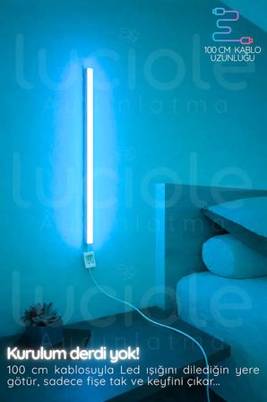 50 cm SMART BLUETOOTH Android-ios Telefon kontrol Led Abajur - Yatak Üstü ,oturma Odası MİNİ
