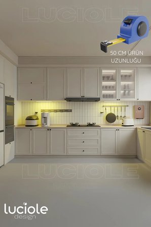 50cm Tak Çalıştır LED Mutfak Tezgah Aydınlatma - Günışığı - Adaptörlü, Yerli Üretim