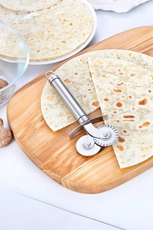 Yuvarlak Bıçak Pizza Hamur Kesim Hamur Kesim Çift Taraflı