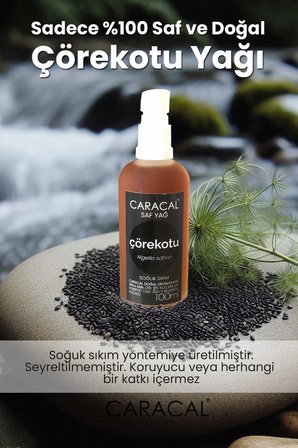 Caracal Çörek Otu Yağı Soğuk Sıkım 100ml  Çörekotu Yağı Nigella Sativa 