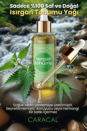 Caracal Isırgan Tohumu Yağı Soğuk Sıkım 50ml Isırgan Yağı Nettle Seed Oil