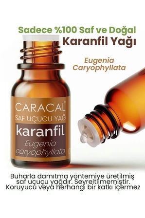 Caracal Doğal Karanfil Yağı 5ml  Saf Katkısız Karanfil Uçucu Yağı