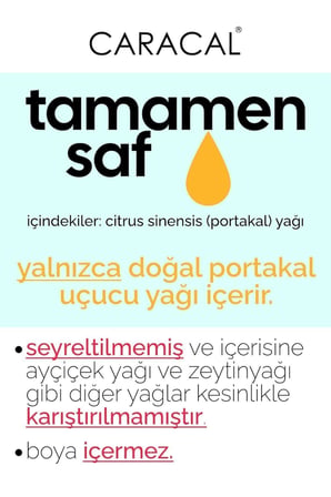 Caracal Saf Portakal Yağı Portakal Kabuğu Uçucu Yağı Portakal Uçucu Yağı Doğal 10 ml
