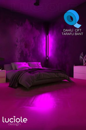 Led Abajur Aplik Gece Lambası Rgb Lambader 16 Renkli Uzaktan Kumandalı Işık 4 Animasyonlu Dipsiz100d