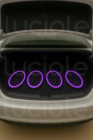 2’li 6x9" Oval RGB Neon Hoparlör Kapağı | RF Kumandalı Renk Efektli Aydınlatma Seti | 12V Modifiye