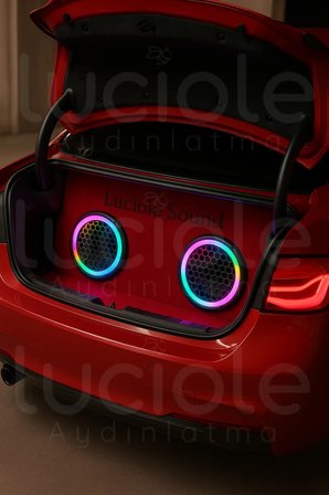 2’li 16cm ARGB Neon Pixel LED Hoparlör Kapağı | Sese Duyarlı Efektli | Modifiye & Tuning Işık Seti