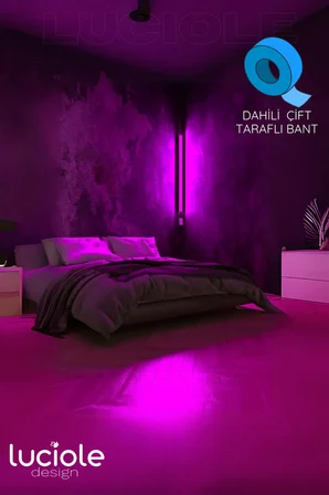 Rgb Led Abajur Aplik Gece Lambası Lambader Renkli Uzaktan Kumandalı Işık - Ledtube9
