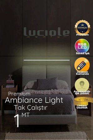 Led abajur ışık uzaktan kumandalı RGB 4 animasyon 16 renk