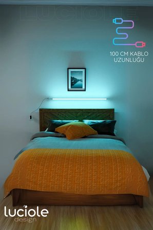 Led Abajur Aplik Gece Lambası Rgb Lambader Renkli Uzaktan Kumandalı Işık Animasyonlu Luciledrgb
