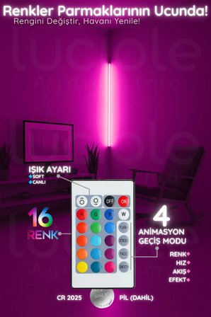 Mood Light Serisi | 100 cm RGB Duvar LED Bar - Kumandalı Tak Çalıştır Atmosfer Işığı