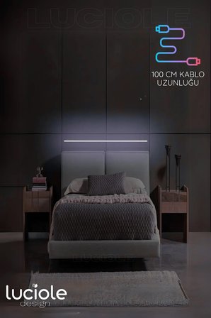 Uzaktan Kumandalı Led Lambader - Yatak Üstü, Tv Yanı ,oturma Odası - Kırmızı Newlightlambader2