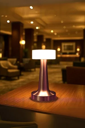 CT-8436 DENVER İnci Rose Gold, Dokunmatik Dimmerli, 3 Farklı Işık Tonlu, Şarjlı LED Masa Lambası