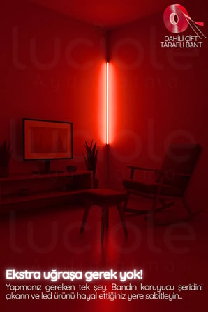 Renkli Ses Kontrollü RGB LED Lamba – Kumandalı Aplik / Abajur Işık Efektli Dekor