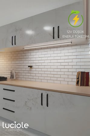 Tezgah Altı Led Işık Mutfak Bar Aç Kapa Beyaz Yapışkanlı 1 Metre - Led Işık Tmbeyaz4