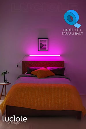 Yatak Tv Üstü Led Lambader Işık Uzaktan Kumandalı Renk Animasyon Yapışkanlı Bedlightkı