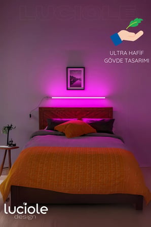 yatak tv üstü Led abajur ışık Uzaktan Kumandalı 16 Renk 4 animasyon yapışkanlı bedlightyeş