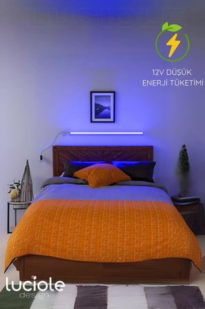 Led Aplik Işık Uzaktan Kumandalı Yatak Tv Üstü Renk Animasyon Yapışkanlı Dvraplkykı
