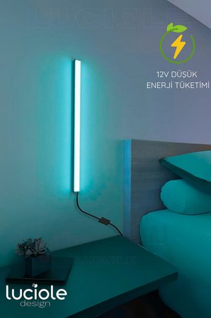 Rgb Led Lamba - Uzaktan Kumandalı, 50cm Renkli Işık Çubuğu (YATAK ÜSTÜ & SALON IÇİN)
