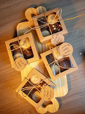 15x15x6 Kraft Asetatlı Kutu- Hediye Kutusu- E-ticaret Kargo Kutusu-10 Adet