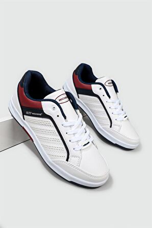 WİCKERS 1777 Beyaz_Lacivert_Bordo Numara 41 Erkek Sneaker Günlük Spor Ayakkabı