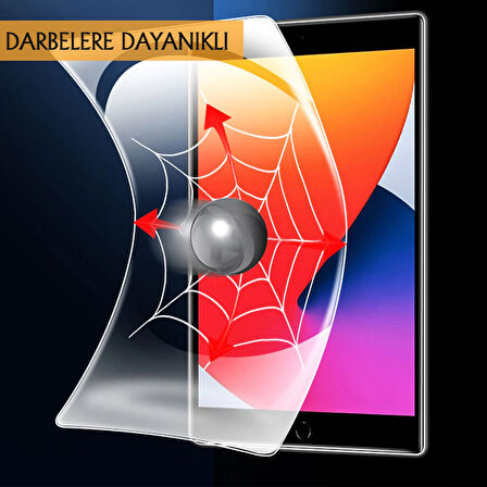 Apple iPad Pro 12.9 2022 M2 Uyumlu Tablet Nano Ekran Koruyucu Kristal Netliğinde %100 Ultra Görüntü Kalitesi Esnek Temperli Kırılmaz Nano Screen Protector