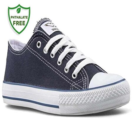 Waves 700 Numara 43 Converse Style Erkek Keten Sneaker Ayakkabı LACİVERT_BEYAZ