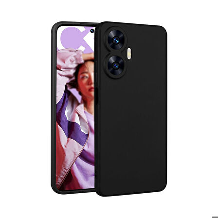 Realme C55 Uyumlu Kılıf Soft Flexible Matte Silicone, Ultra Esnek Ultra ince Ultra Koruyucu Pürüzsüz Mat Silikon