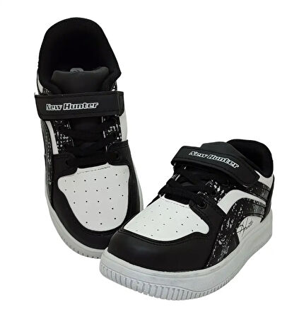 NEW HUNTER 233 Filet Ünisex Çocuk Sneaker Ayakkabı SİYAH-BEYAZ