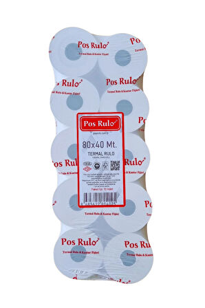 80x40 Termal Rulo - Yazarkasa Adisyon Rulosu 5 Paket 50 Adet