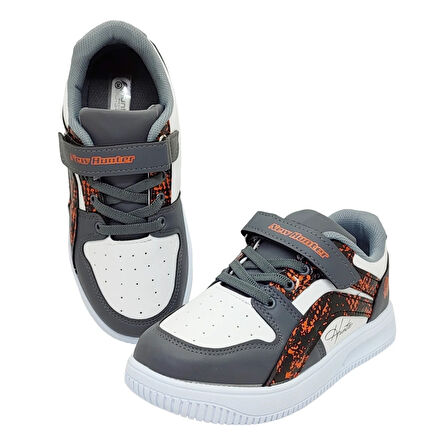 NEW HUNTER 233 Filet Ünisex Çocuk Sneaker Ayakkabı FÜME_ORANJ