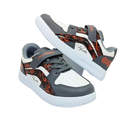 NEW HUNTER 233 Filet Ünisex Çocuk Sneaker Ayakkabı FÜME_ORANJ