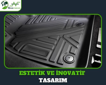 Dacia Duster 4X2 2018-2022 Birebir Uyumlu Araca Özel 4D Havuzlu Oto Paspas Mars
